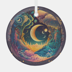 Erstellen Sie Ihren eigenen mystischen Mondwald. Ornament Aus Glas