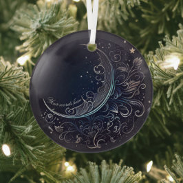 Erstellen Sie Ihren eigenen mystischen Silbermond Ornament Aus Glas