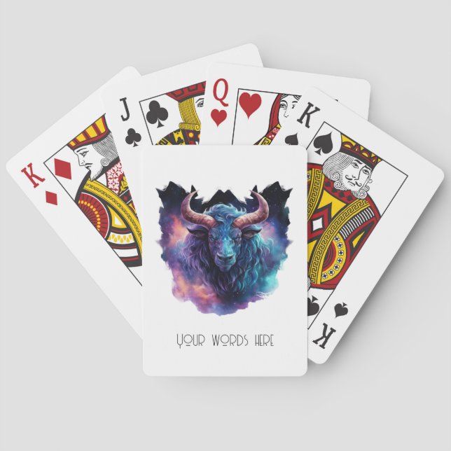 Erstellen Sie Ihren eigenen mythischen Minotaur Bu Spielkarten (Rückseite)