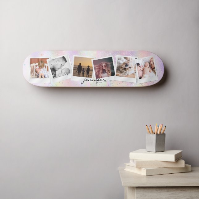 Erstellen Sie Ihren eigenen Niedlichen Girl Rainbo Skateboard (Wandkunst (Horz))