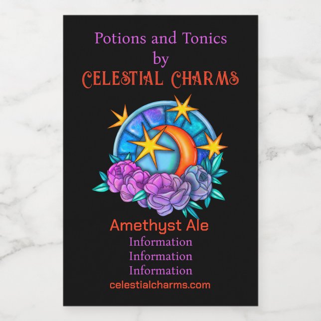 Erstellen Sie Ihren eigenen Niedlichen Mond, Ihre  Weinetikett (Einzelnes Label)