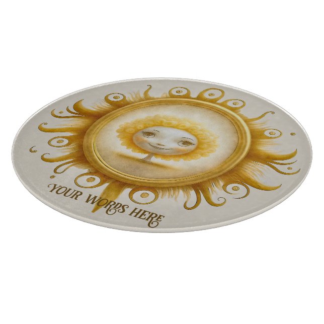 Erstellen Sie Ihren eigenen Niedlichen Sonnenschei Schneidebrett (Ecke)