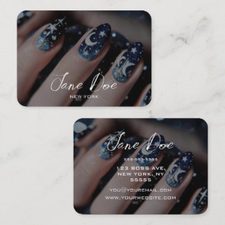 Erstellen Sie Ihren eigenen Night Sky Nail Technik Visitenkarte