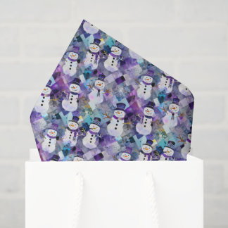 Erstellen Sie Ihren eigenen Patchwork-Schneemann L Seidenpapier