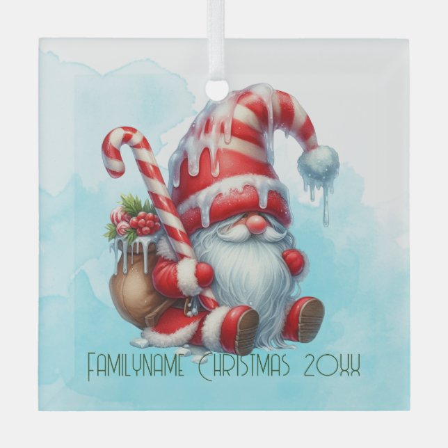 Erstellen Sie Ihren eigenen Peppermint Berries Wei Ornament Aus Glas (Vorderseite)