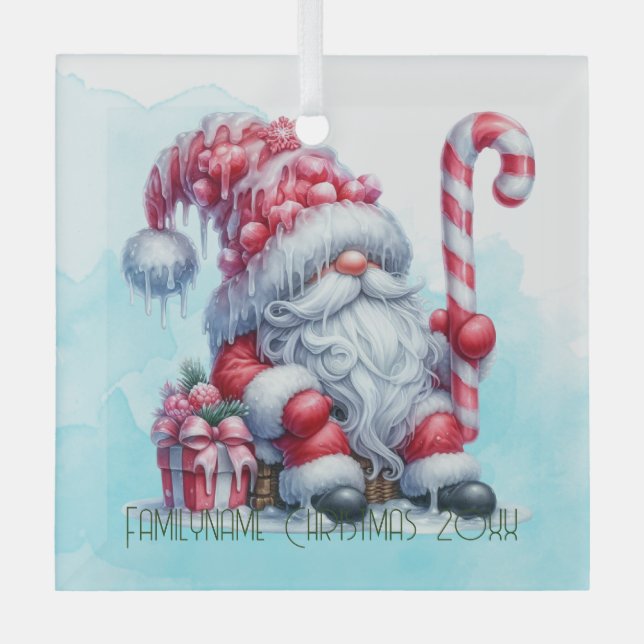 Erstellen Sie Ihren eigenen Peppermint Weihnachtsg Ornament Aus Glas (Vorderseite)