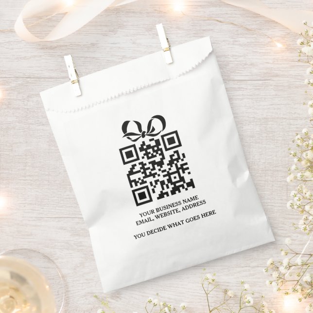 Erstellen Sie Ihren eigenen personalisierten QR-Co Geschenktütchen (Ausgeschnitten)