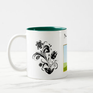 Erstellen Sie Ihren eigenen personalisierten Vorla Zweifarbige Tasse