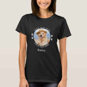 Erstellen Sie Ihren eigenen Pet-Foto Name Schwarz  T-Shirt