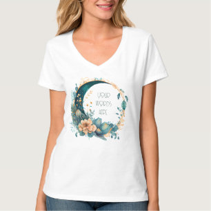 Erstellen Sie Ihren eigenen Pfirsich und Aquamarin T-Shirt