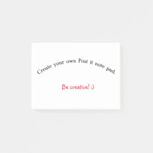 Erstellen Sie Ihren eigenen Post Notiz-Pad Post-it Klebezettel