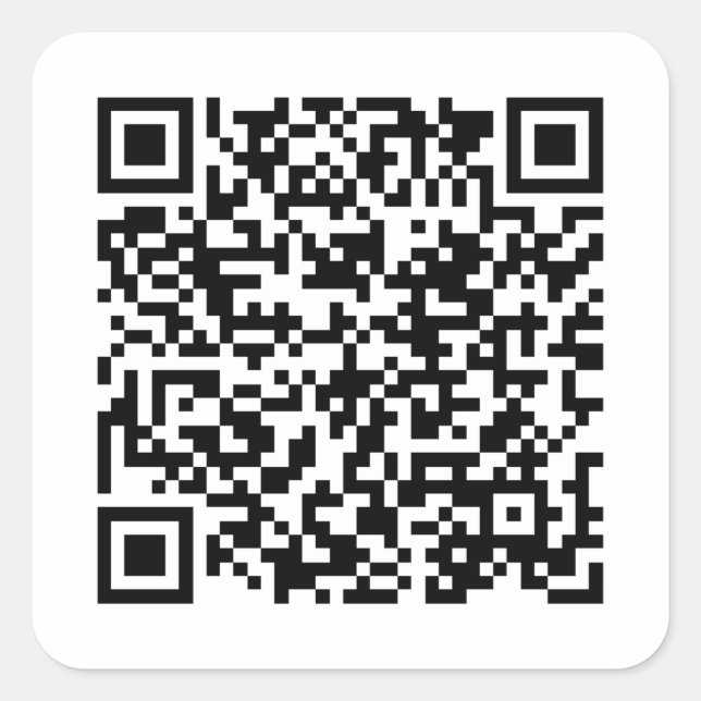 Erstellen Sie Ihren eigenen QR-Code-Aufkleber Quadratischer Aufkleber (Vorderseite)