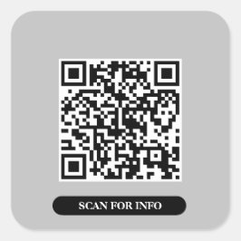 Erstellen Sie Ihren eigenen QR-Code Beruflich Silv Quadratischer Aufkleber