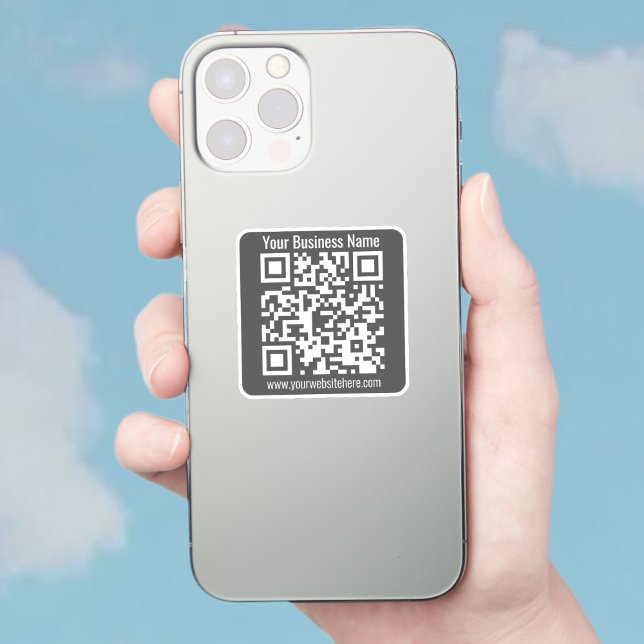 Erstellen Sie Ihren eigenen QR-Code | Dunkelgrau Aufkleber (Von Creator hochgeladen)