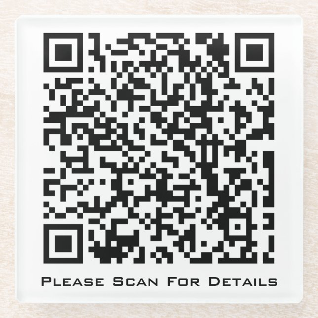Erstellen Sie Ihren eigenen QR-Code für Ihr Untern Glasuntersetzer (Vorderseite)
