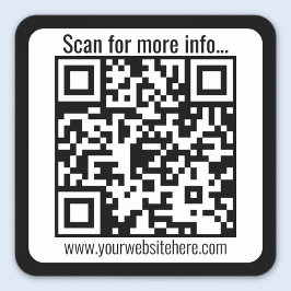 Erstellen Sie Ihren eigenen QR-Code mit einer Gren Quadratischer Aufkleber