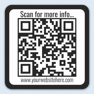 Erstellen Sie Ihren eigenen QR-Code mit Rahmen   S Quadratischer Aufkleber