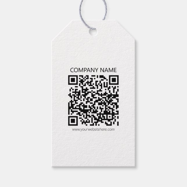 Erstellen Sie Ihren eigenen QR-Code | Schwarz und  Geschenkanhänger (Vorderseite)