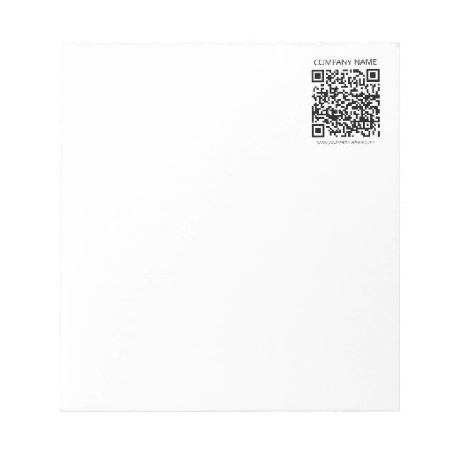 Erstellen Sie Ihren eigenen QR-Code | Schwarz und  Notizblock (Vorderseite)
