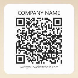 Erstellen Sie Ihren eigenen QR-Code | Schwarz und  Quadratischer Aufkleber