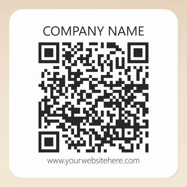 Erstellen Sie Ihren eigenen QR-Code | Schwarz und  Quadratischer Aufkleber (Von Creator hochgeladen)