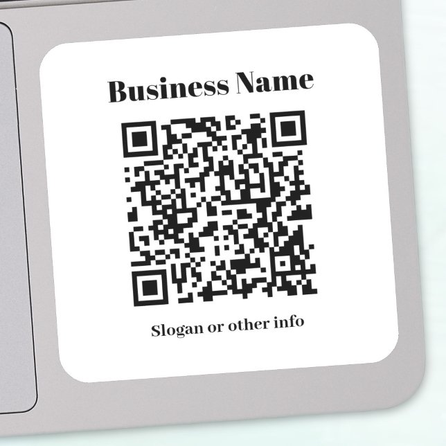 Erstellen Sie Ihren eigenen QR-Code | Schwarz/Weiß Aufkleber (Von Creator hochgeladen)