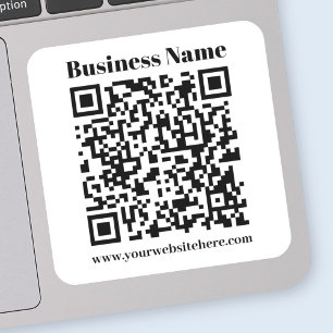 Erstellen Sie Ihren eigenen QR-Code   Schwarz/Weiß Aufkleber