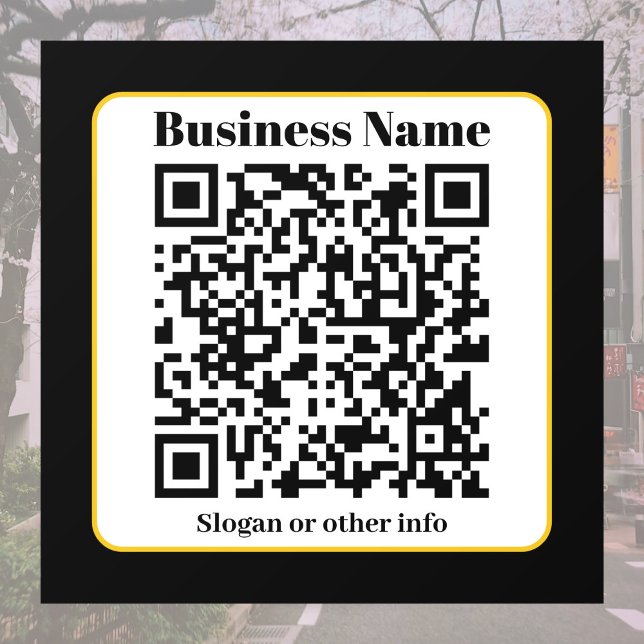 Erstellen Sie Ihren eigenen QR-Code | Schwarz-weiß Fensteraufkleber (Von Creator hochgeladen)