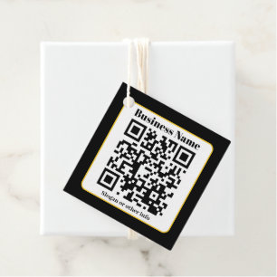 Erstellen Sie Ihren eigenen QR-Code Schwarz-weiß Geschenkanhänger