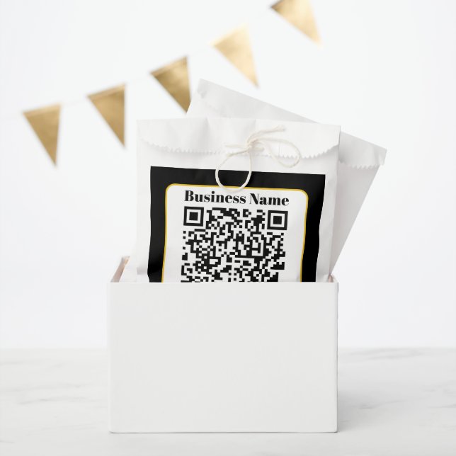 Erstellen Sie Ihren eigenen QR-Code | Schwarz-weiß Geschenktütchen (Party)