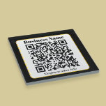 Erstellen Sie Ihren eigenen QR-Code | Schwarz-weiß Glasuntersetzer<br><div class="desc">Geben Sie einfach die URL Ihrer Webseiten ein,  um sofort einen scannbaren QR-Code zu erstellen.</div>