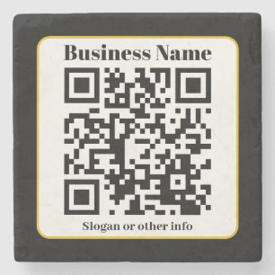 Erstellen Sie Ihren eigenen QR-Code   Schwarz-weiß Steinuntersetzer