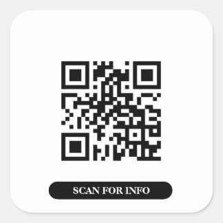 Erstellen Sie Ihren eigenen QR-Code Schwarzweiß Mi Quadratischer Aufkleber