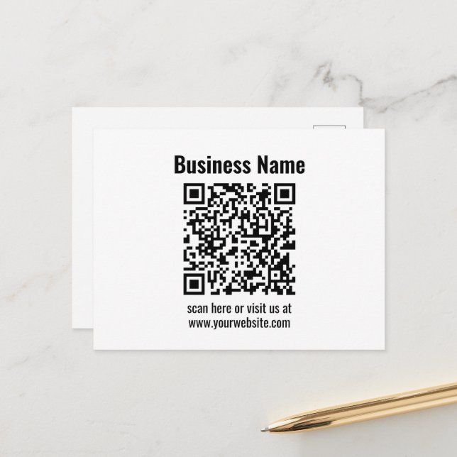 Erstellen Sie Ihren eigenen QR-Code | Transparent Postkarte (Vorderseite/Rückseite Beispiel)