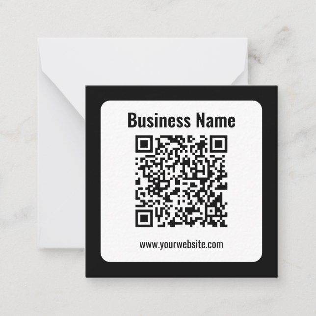 Erstellen Sie Ihren eigenen QR-Code | Transperant Mitteilungskarte (Vorderseite)