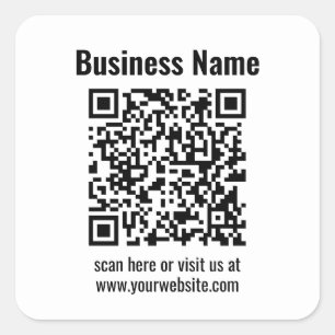 Erstellen Sie Ihren eigenen QR-Code   Transperant Quadratischer Aufkleber