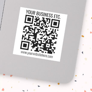 Erstellen Sie Ihren eigenen QR-Code   weiß Aufkleber