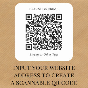 Erstellen Sie Ihren eigenen QR-Code Werbeaktion Quadratischer Aufkleber
