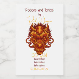 Erstellen Sie Ihren eigenen Red Dragon Head Lebensmitteletikett