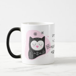 Erstellen Sie Ihren eigenen Retro-Schnee Owl Pink  Verwandlungstasse
