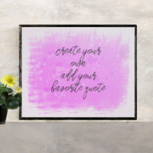 Erstellen Sie Ihren eigenen rosa Aquarelldesign fü Poster