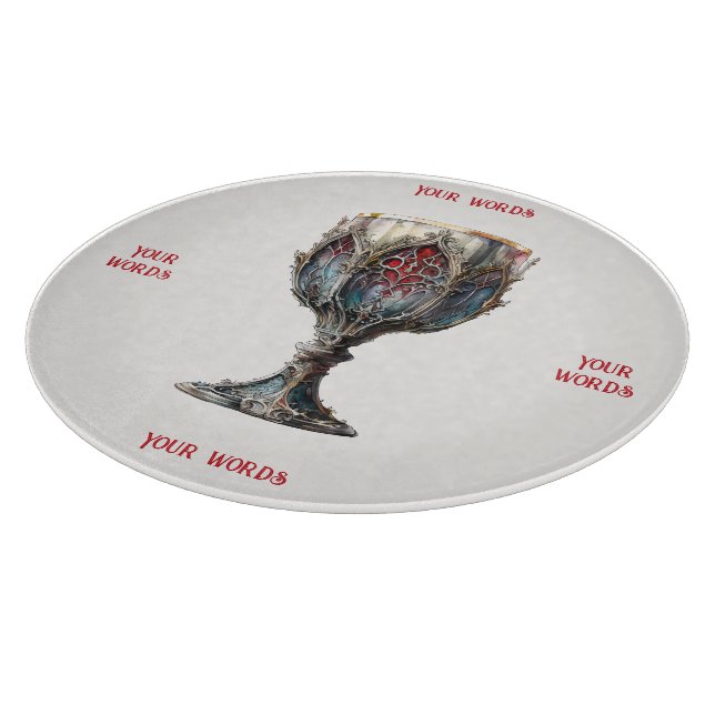 Erstellen Sie Ihren eigenen roten und blauen goldf Schneidebrett (Ecke)