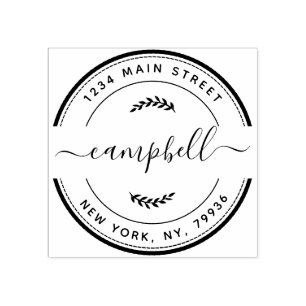 Erstellen Sie Ihren eigenen Round-Rücksendeadresse Gummistempel