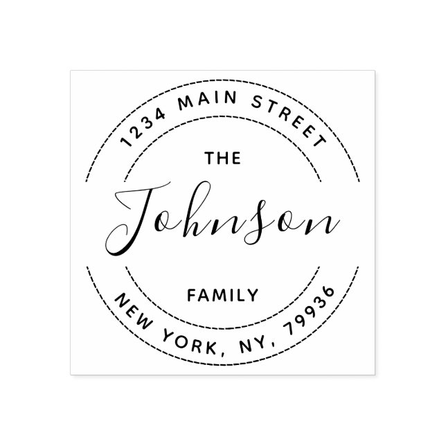 Erstellen Sie Ihren eigenen Round-Rücksendeadresse Gummistempel (Prägung)