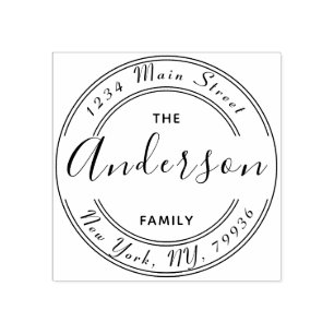 Erstellen Sie Ihren eigenen Round-Rücksendeadresse Gummistempel