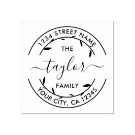 Erstellen Sie Ihren eigenen Round-Rücksendeadresse Gummistempel