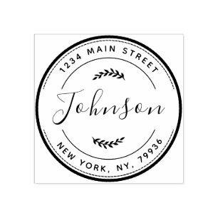 Erstellen Sie Ihren eigenen Round-Rücksendeadresse Gummistempel