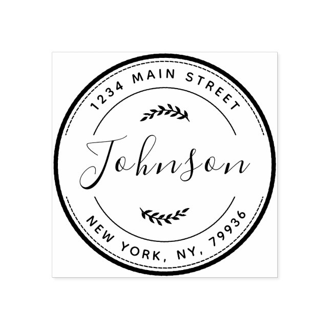 Erstellen Sie Ihren eigenen Round-Rücksendeadresse Gummistempel (Prägung)