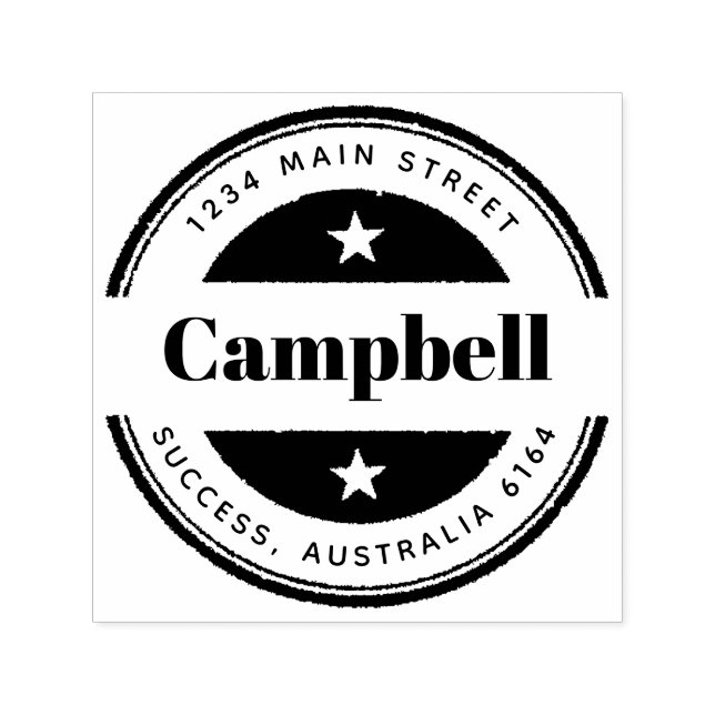 Erstellen Sie Ihren eigenen Round-Rücksendeadresse Permastempel (Design)