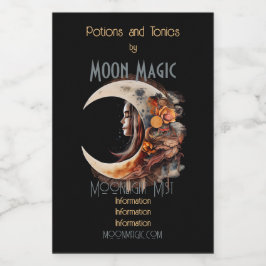 Erstellen Sie Ihren eigenen ruhigen Boho Blumenmoo Weinetikett